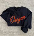 Oregon Script Embroidered Crewneck Sweatshirt