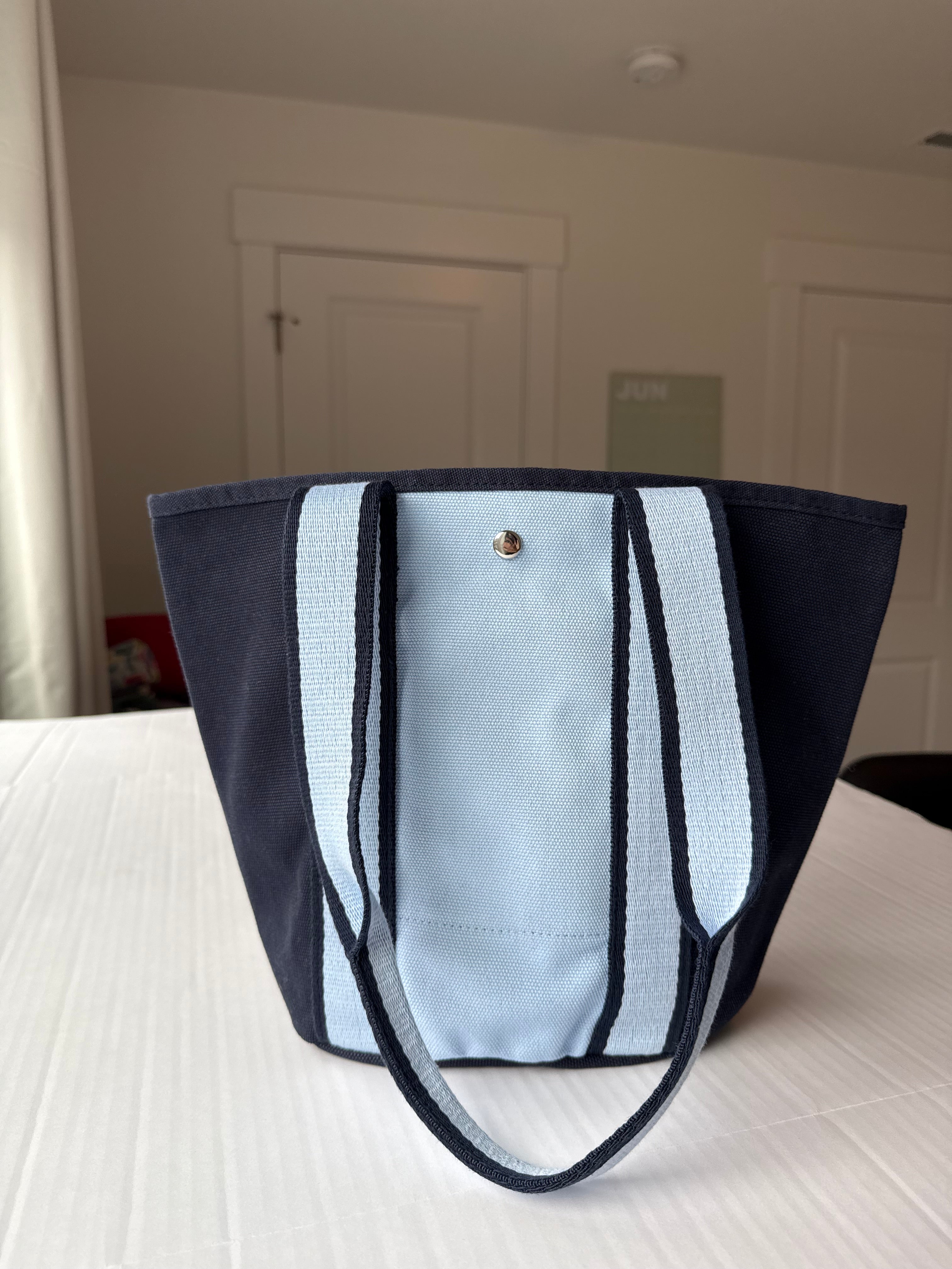 Personalized Canvas Tote Bag | Custom Name Monogram Tote | Two Tone Embroidered Tote | Initials Gift for Her | Teacher Bridesmaid Gift