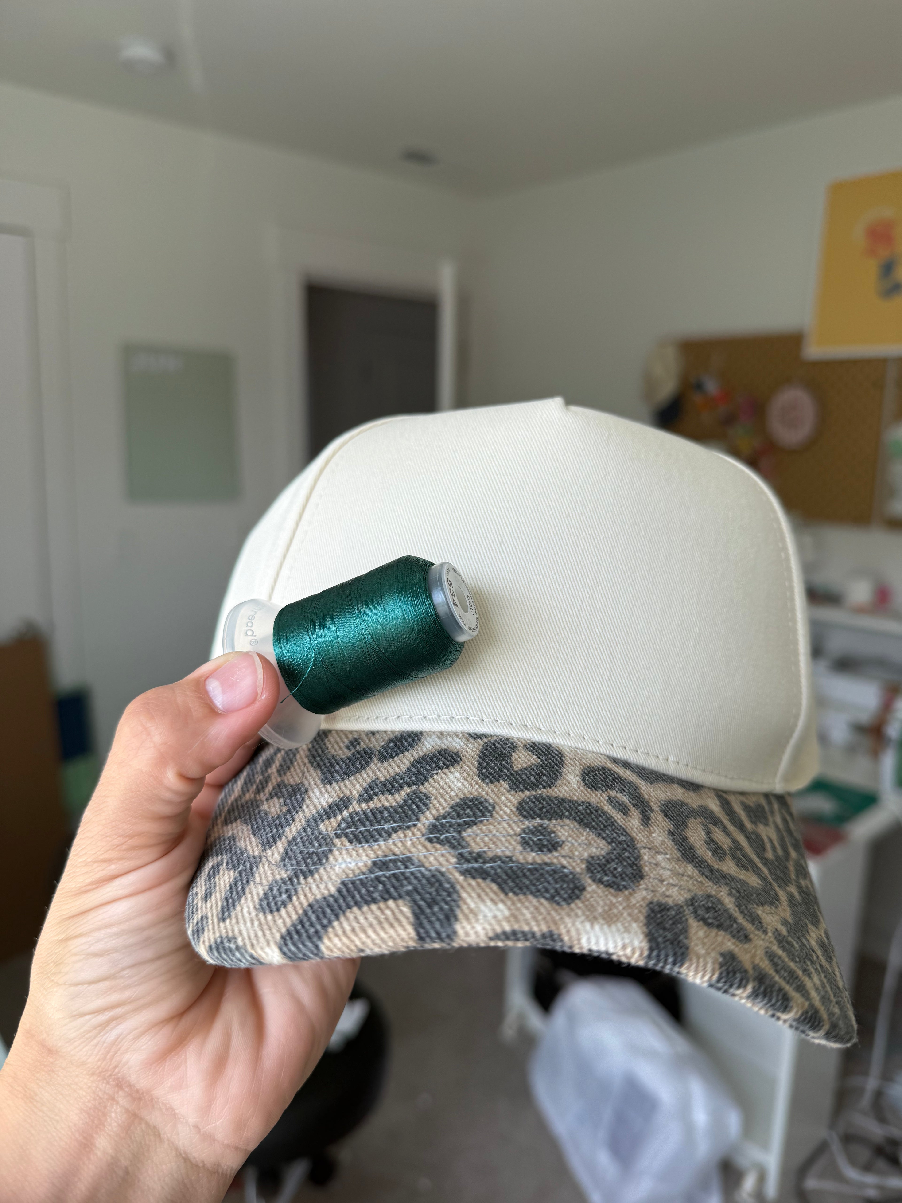 Here for the Chisme Embroidered Snapback | Leopard Brim Trucker Hat | Custom Thread Color | Funny Latina Gift